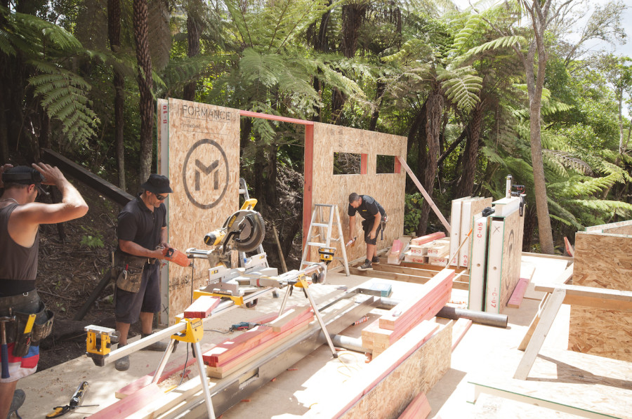And before long the guest bedroom's huge window opening appeared. So cool!