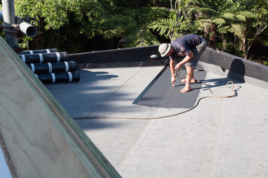Getting it perfectly flat and heat welded to the base layer.